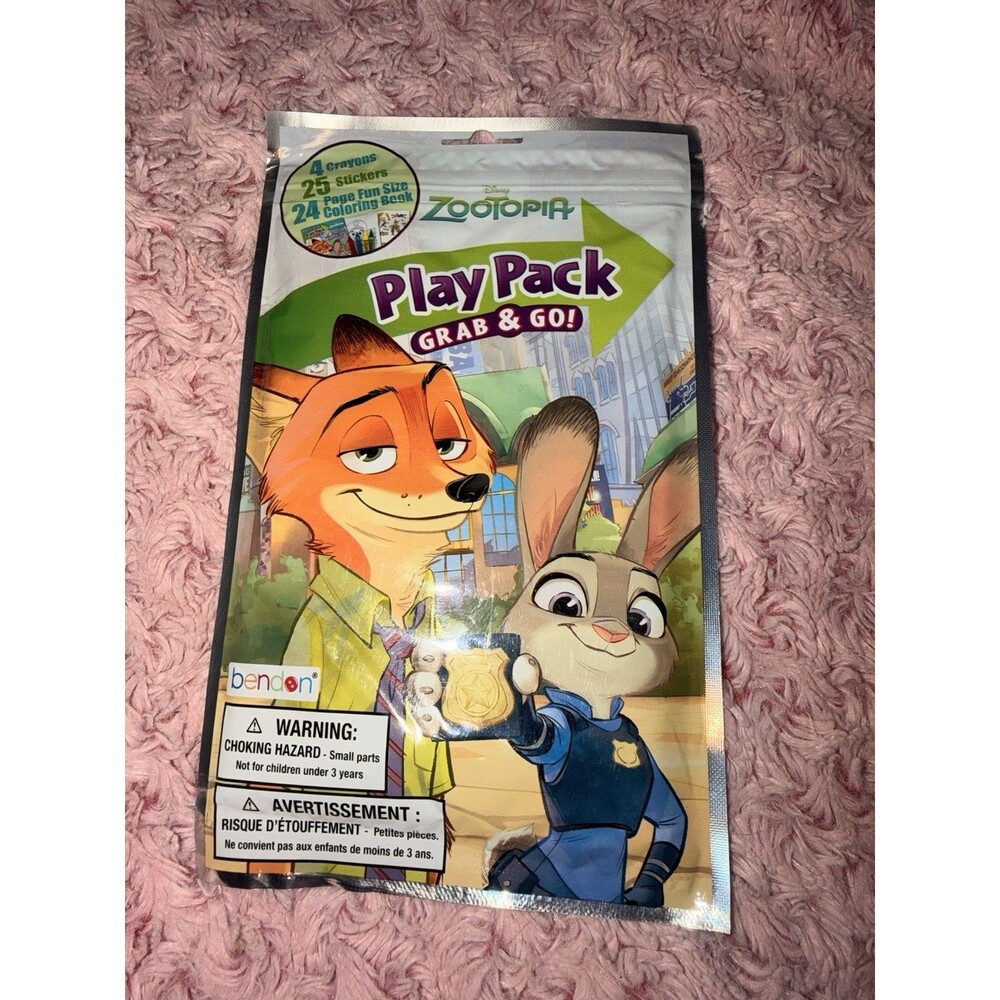 Disney Zootopia Play Pack Grab & Go Activity Set Coloring Book Travel Animal